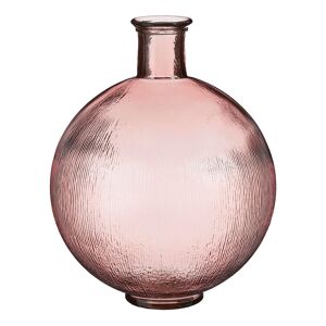 Mica Decorations Vase bouteille en verre recycle rose clair H42