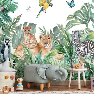 Ambiance Sticker Papier Peint animaux de la savane 250x240cm