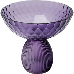 Kare Design Vase en verre texture violet H23