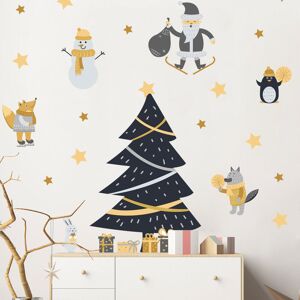 Ambiance Sticker Stickers Noel scandinave sous les etoiles 135 x 90 cm