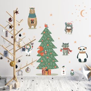 Ambiance Sticker Stickers Noel animaux enchantes 165 x 110 cm