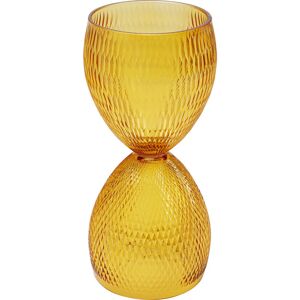 Kare Design Vase sablier en verre texture jaune H31