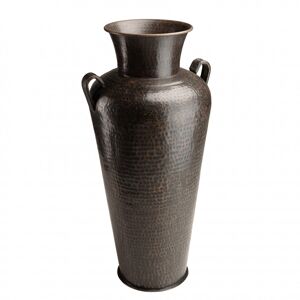MACABANE Vase alu avec anses couleur cuivre noir antique H100cm