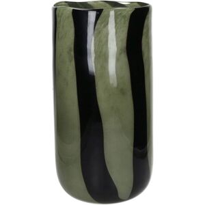 Pomax Vase en verre D19cm vert olive