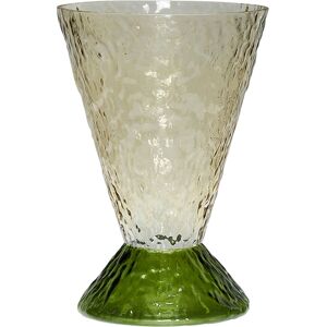 Hübsch Vase en verre vert H29