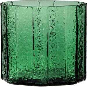 Hübsch Vase en verre vert H20