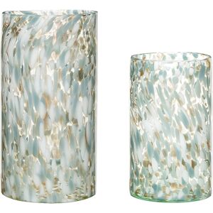 Hübsch Vases en verre bleu (set de 2)