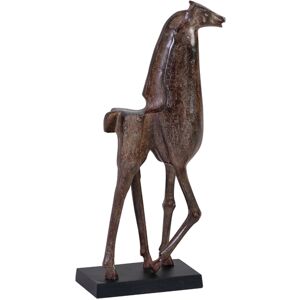 MOYCOR Figurine decorative cheval en aluminium noir L 44 cm