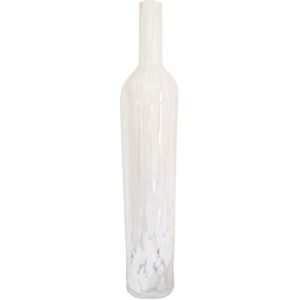 Sia Deco Vase decoratif en verre souffle blanc casse H100