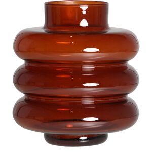 Lastdeco Vase en Verre Orange, 26x26x27 cm