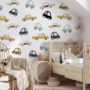 Hexoa Papier peint enfant motif petite voiture 312x270cm