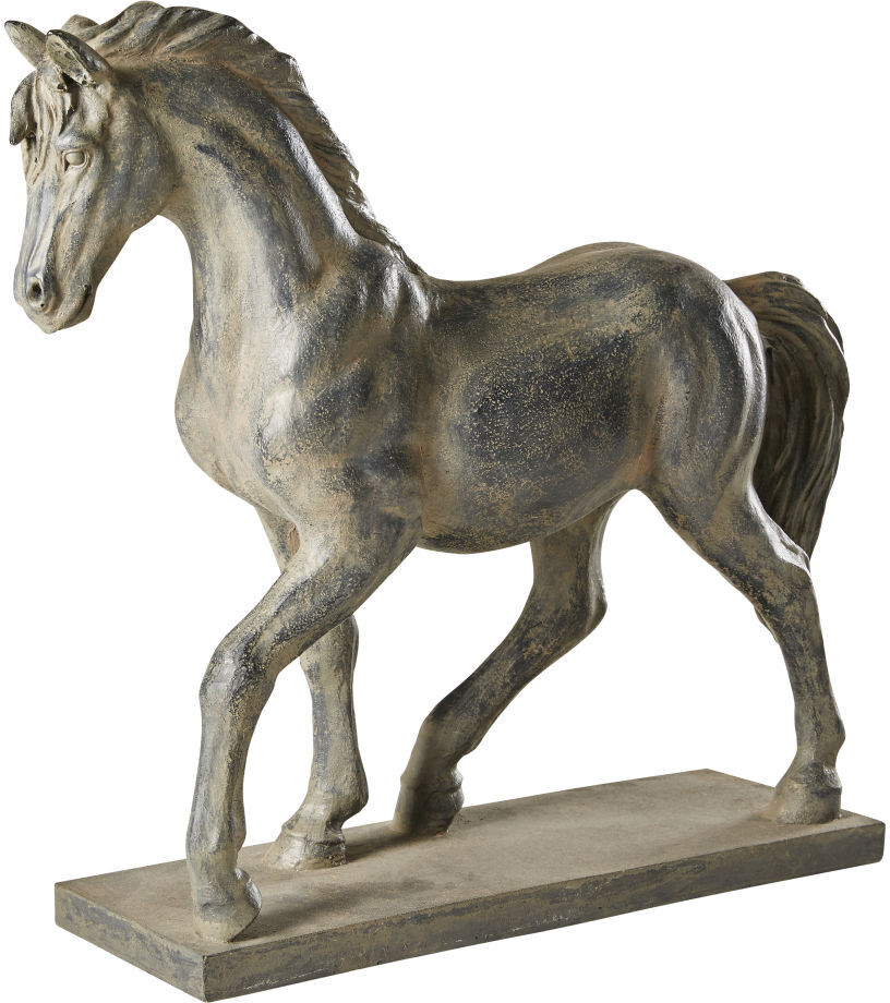 Maisons du Monde Statue cheval noire effet vieilli H40