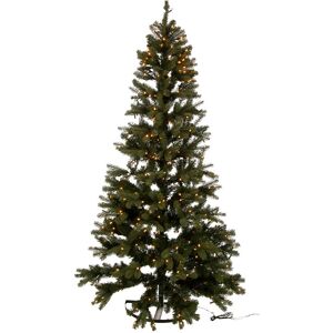 LANADECO Sapin de Noël + led demi mural gain de place H225cm