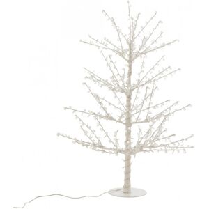 LANADECO Arbre nu avec led en métal blanc 77x77x125 cm