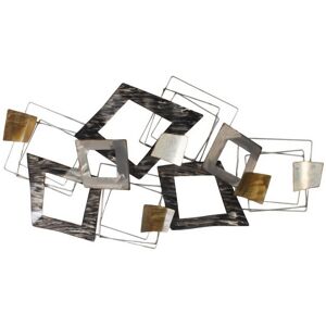 DECO-MURALE.shop Decoration murale en metal losange destructure 113x61x5