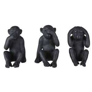 Maisons du Monde Déco à poser singes en résine noire (x3) - Publicité