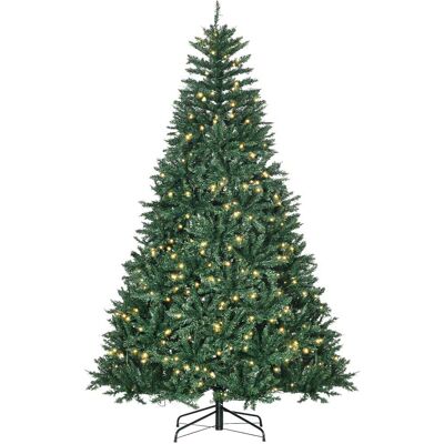 Homcom Sapin de noël artificiel 700 led blanc chaud h2,1 m - Publicité Homcom Sapin de noël artificiel 700 led blanc chaud h2,1 m - Publicité