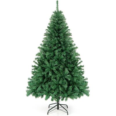 Giantex Sapin de noël artificiel avec 1000 branches vert 180cm - Publicité Giantex Sapin de noël artificiel avec 1000 branches vert 180cm - Publicité
