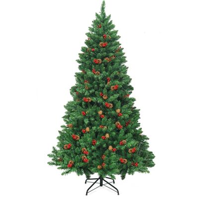 Giantex Sapin de noël artificiel lumineux 1100 branches vertes 195cm - Publicité Giantex Sapin de noël artificiel lumineux 1100 branches vertes 195cm - Publicité