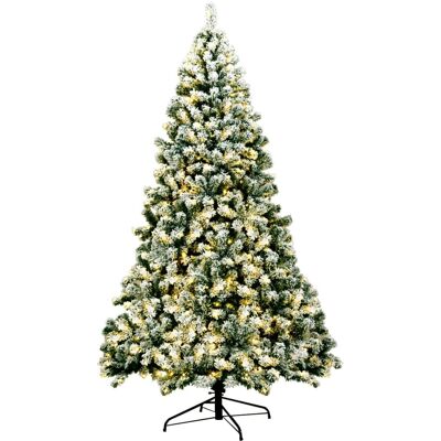 Giantex Sapin lumineux artificiel à charnière floquée 1346 branches 230cm - Publicité Giantex Sapin lumineux artificiel à charnière floquée 1346 branches 230cm - Publicité