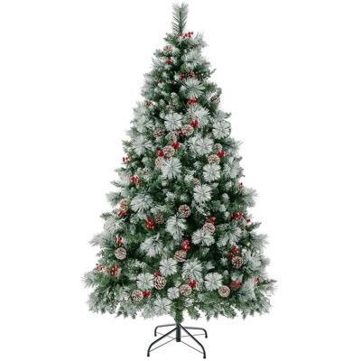Giantex Sapin de noël artificiel avec 747 branches blanc 185 cm - Publicité Giantex Sapin de noël artificiel avec 747 branches blanc 185 cm - Publicité