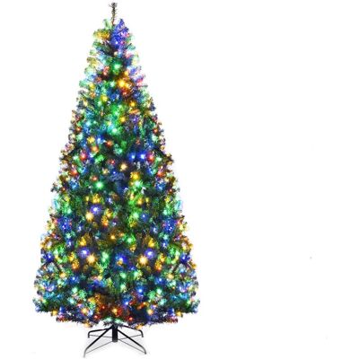 Giantex Sapin de noël artificiel lumineux led lumière 4 couleurs vert 210cm - Publicité Giantex Sapin de noël artificiel lumineux led lumière 4 couleurs vert 210cm - Publicité