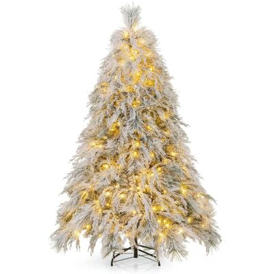 Giantex Sapin de noël artificiel 519 branches avec 250 led blanc chaud 192 cm - Publicité Giantex Sapin de noël artificiel 519 branches avec 250 led blanc chaud 192 cm - Publicité