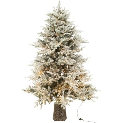 J-line Sapin de noël artificiel avec led en plastique blanc 140x140x210 cm - Publicité J-line Sapin de noël artificiel avec led en plastique blanc 140x140x210 cm - Publicité