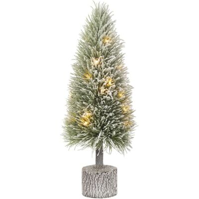 J-line Sapin de noël artificiel avec led en plastique vert 19x19x60 cm - Publicité J-line Sapin de noël artificiel avec led en plastique vert 19x19x60 cm - Publicité