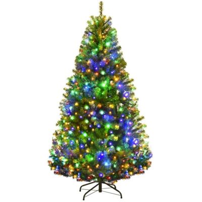 Giantex Sapin de noël artificiel lumineux feuilles en pvc vert 150 cm - Publicité Giantex Sapin de noël artificiel lumineux feuilles en pvc vert 150 cm - Publicité