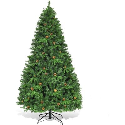 Giantex Sapin de noël artificiel lumineux hauteurs différentes vert 225cm - Publicité Giantex Sapin de noël artificiel lumineux hauteurs différentes vert 225cm - Publicité