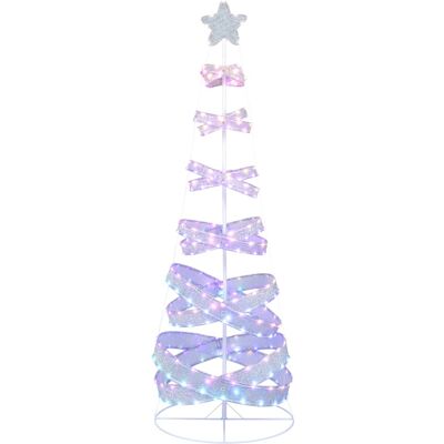 Giantex Sapin de noël lumineux spirale pré-illuminé blanc 210cm - Publicité Giantex Sapin de noël lumineux spirale pré-illuminé blanc 210cm - Publicité