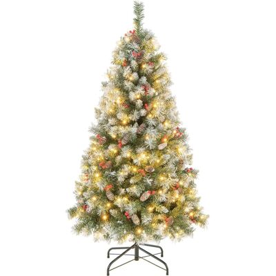 Giantex Sapin de noël pré-éclairé H150cm avec 200 LED et 450 Branches - Publicité Giantex Sapin de noël pré-éclairé H150cm avec 200 LED et 450 Branches - Publicité