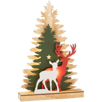 J-line Sapin décoratif en bois multicouleur 29.5x6x44.5 cm - Publicité J-line Sapin décoratif en bois multicouleur 29.5x6x44.5 cm - Publicité