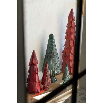J-line Sapin de noël en bois rouge 35x35x70 cm - Publicité J-line Sapin de noël en bois rouge 35x35x70 cm - Publicité
