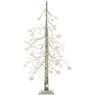 Beliani Décoration extérieure led 122 cm arbre de noël blanc - Publicité Beliani Décoration extérieure led 122 cm arbre de noël blanc - Publicité