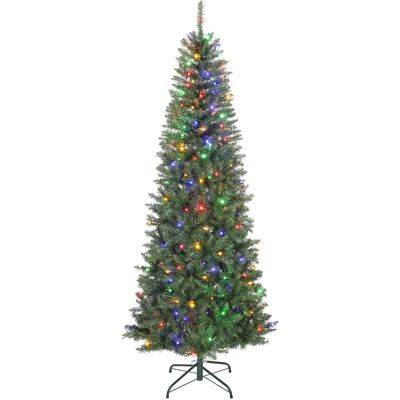 Homcom Sapin de noël artificiel 210h cm et 350 lumières plastique vert - Publicité Homcom Sapin de noël artificiel 210h cm et 350 lumières plastique vert - Publicité