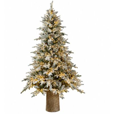 EDG Sapin de noël enneigé de 270 cm avec 4500 mini led, ø175 cm - Publicité EDG Sapin de noël enneigé de 270 cm avec 4500 mini led, ø175 cm - Publicité