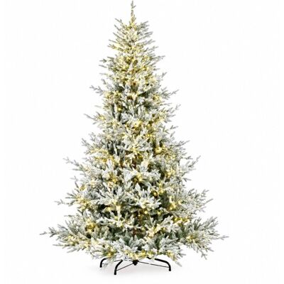 Bizzotto Sapin de noël enneigé 210 cm, 4737 branches, 1200 micro-led, ø 150 cm - Publicité Bizzotto Sapin de noël enneigé 210 cm, 4737 branches, 1200 micro-led, ø 150 cm - Publicité