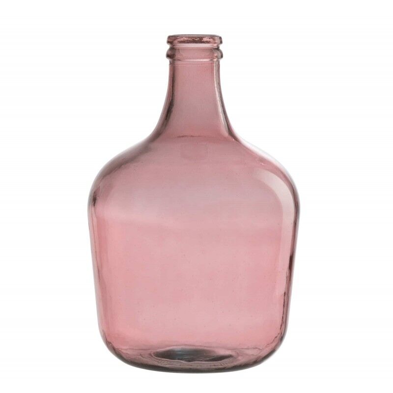 LANADECO Vase dame jeanne en verre rose 28x28x42 cm