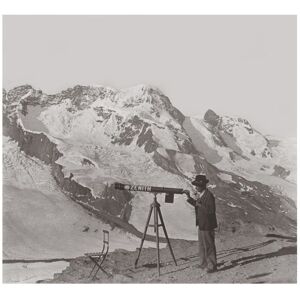 Kelepoq Photo ancienne noir et blanc montagne n°59 cadre noir 70x70cm