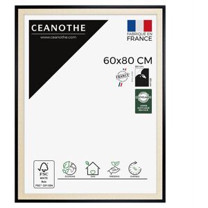 Ceanothe Cadre photo noir 60x80 cm verre acrylique resine recyclee