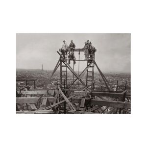 Kelepoq Photo ancienne noir et blanc Paris n°27 cadre noir 100x150cm - Publicité