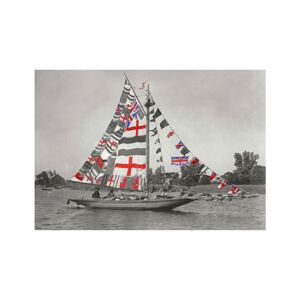 Kelepoq Photo ancienne couleur bateau n°06 cadre noir 100x150cm - Publicité