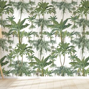 Yeda Design Papier peint motifs bananiers blanc 255x260cm