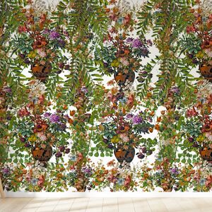 Yeda Design Papier peint motifs fleurs feuillage blanc 425x260cm