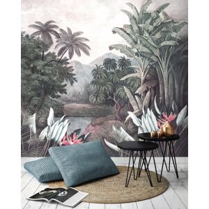ART Papier peint panoramique foret tropicale multicolore 280x300cm