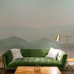 Acte Deco Papier peint panoramique misty mountains vert 340x250cm