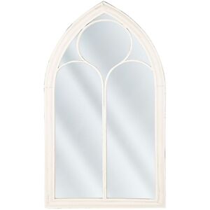 Beliani Miroir en metal blanc 113x62