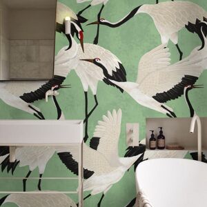Wallpapers4Beginners Papier Peint Herons Verts 250x200 cm